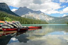 36 Canoes On Emerald Lake With The President and Michael Peak Behind In Yoho.jpg